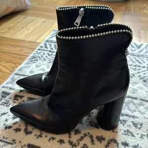 Chic Italian Leather booties with silver studs!